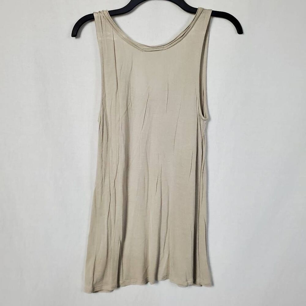 Navy Boho Swing Tank Top Taupe Medium - Picture 4 of 6